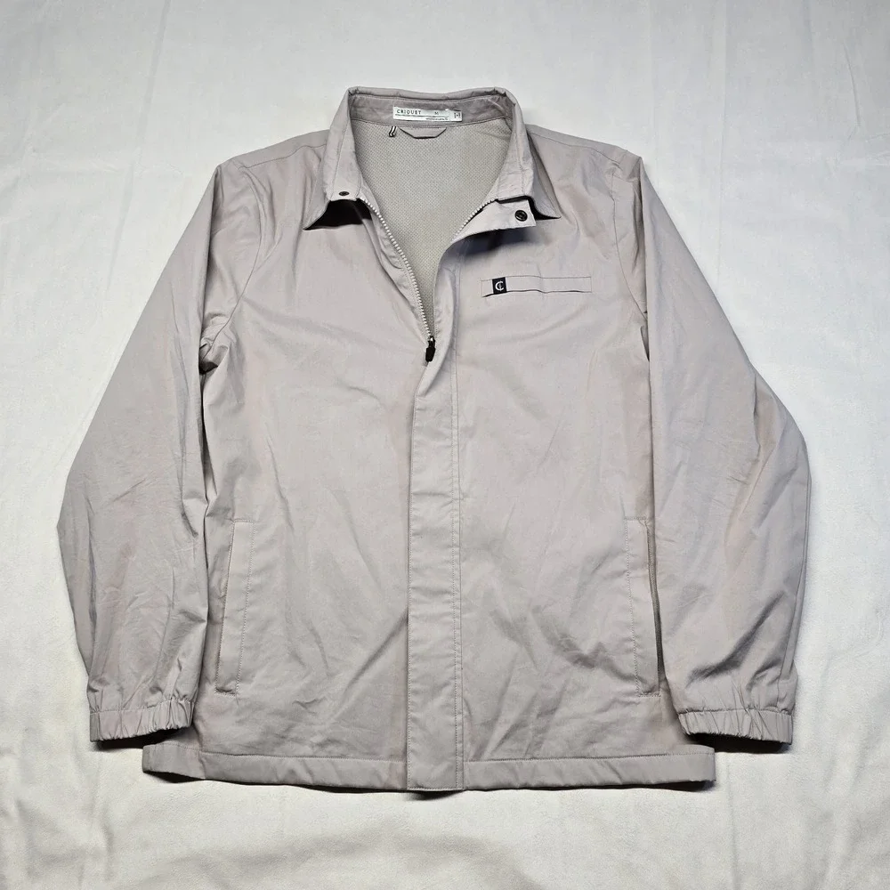 Criquet‎ grey performance windbreaker jacket Men Size Medium Golf